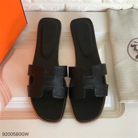 black hermes heels|hermes slippers women black.